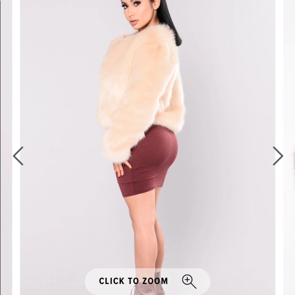 Fur Jacket - Natural/Tan - Picture 3 of 10